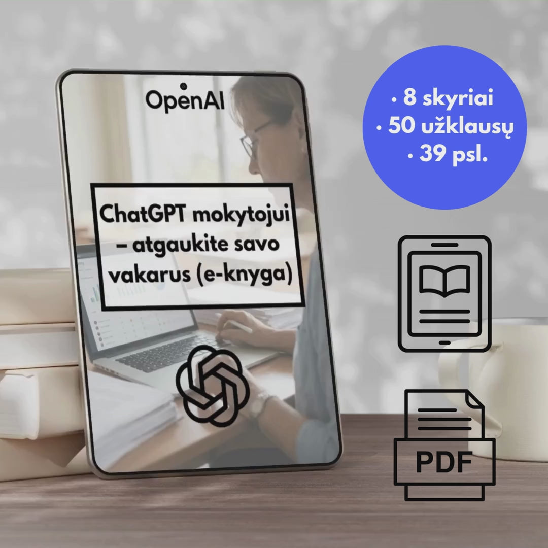 ChatGPT mokytojui – atgaukite savo vakarus (e-knyga)